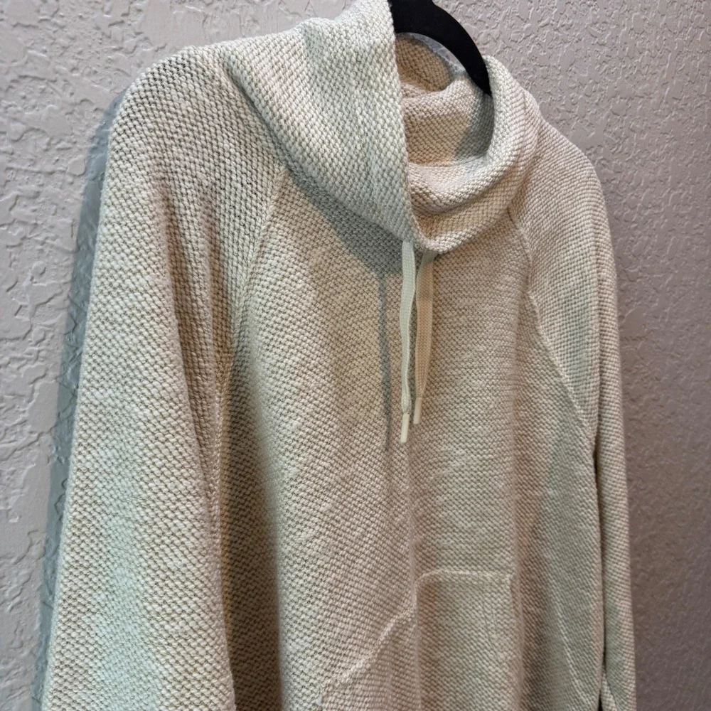 OFFLINE by Aerie Cowl Neck Knit Hoodie XL Cream Athleisure Loungewear - Picture 3 of 6